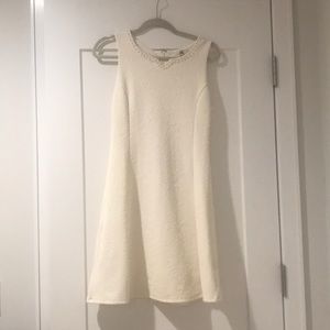 Ya Los Angeles white dress with pearl neckline